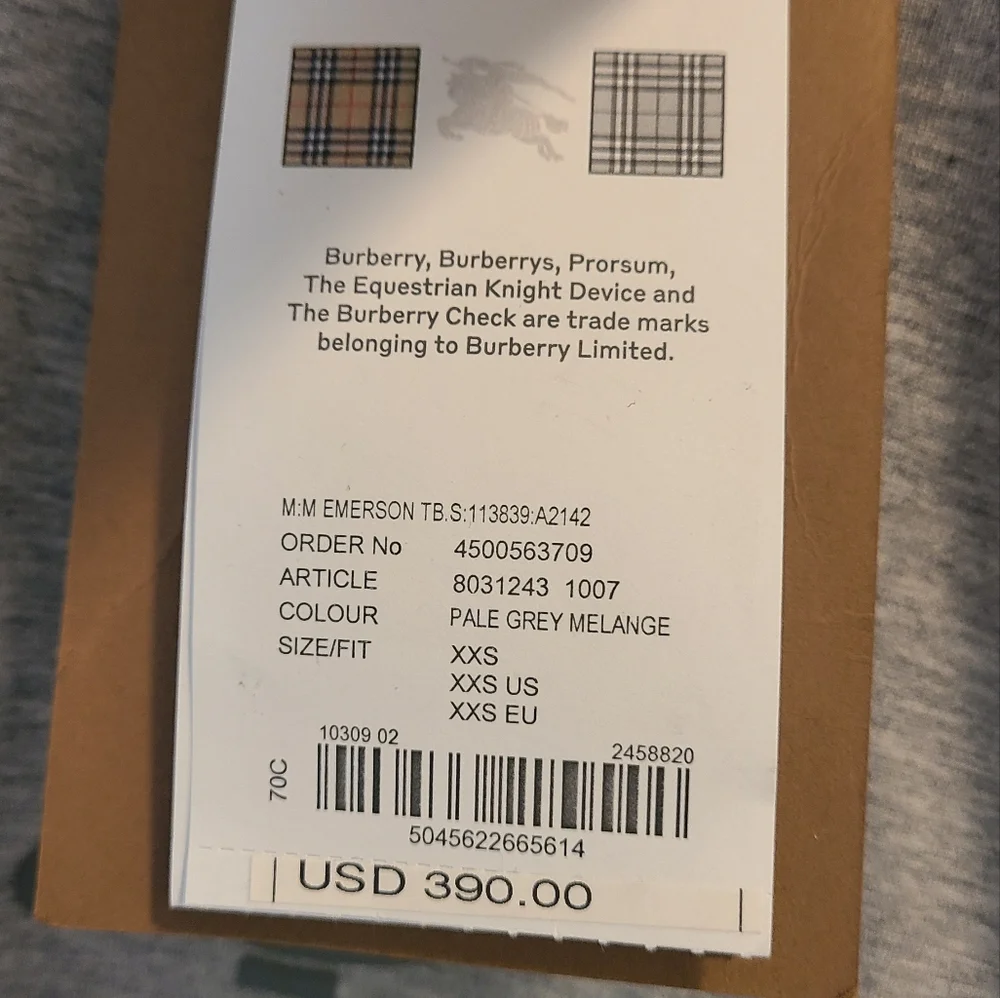 ORIGINAL BURBURRY T-SHIRT size XX SMALL - Picture 6 of 6